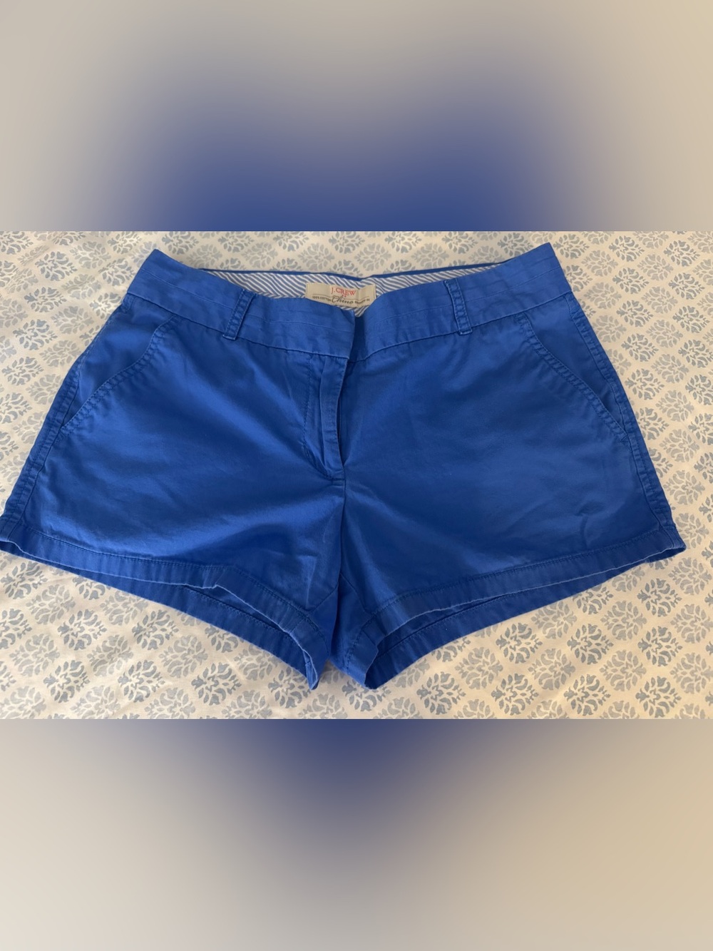 J. Crew Cobalt Blue Cotton Chino
'Broken In' Shorts Women's Size 4